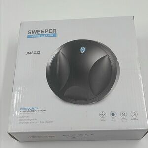 Black Sweeper Power Cleaner Smart Robot Vacuum - Model JM8022 - NEW